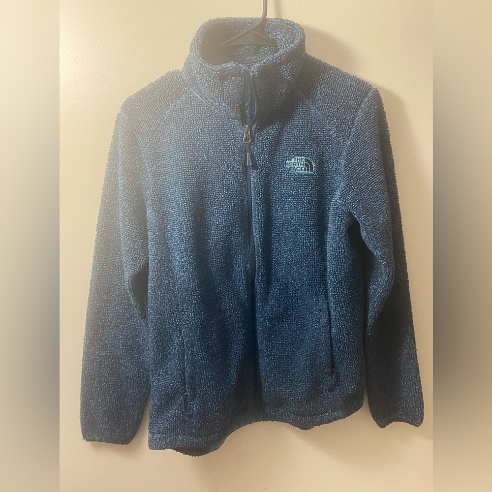 Great condition Women’s size Medium Blue Sherpa North face zip up